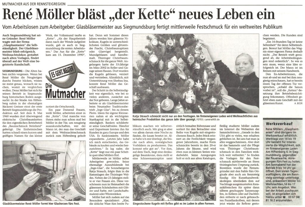 Zeitungsbericht 2003